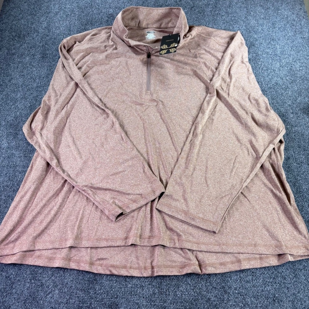 Moheen Pullover Mens 5XL Heather Copper Quarter Zip UPF 50+ New With Tags Golf
